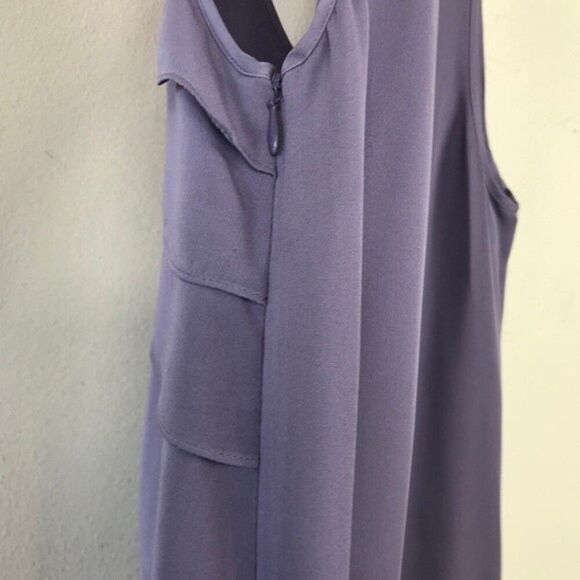 Theory Dorosa Silk Mini Dress Lavender Tiered Y2K Party Date Night Size 0 Purple - Picture 11 of 15